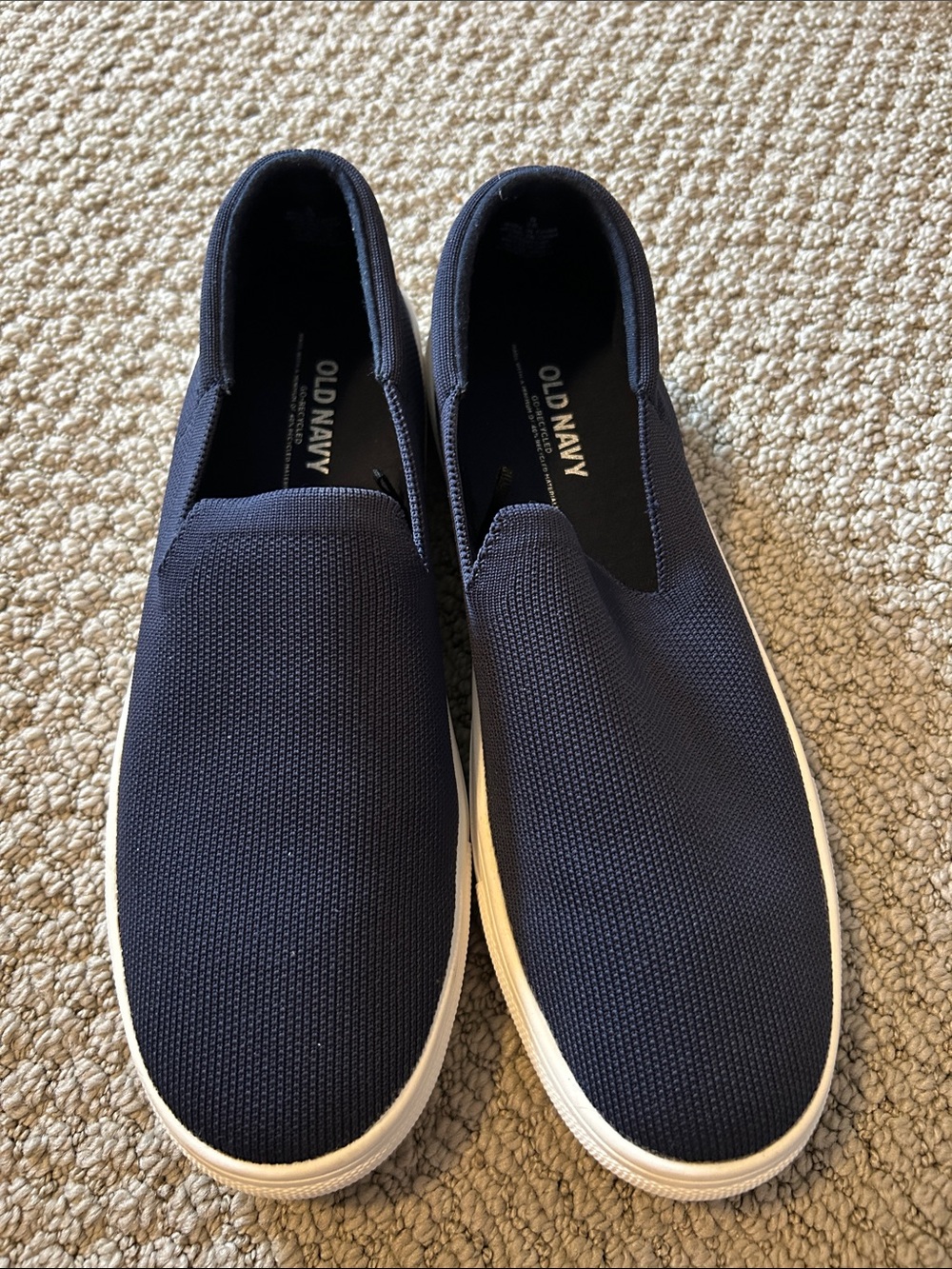 Old Navy Dark Blue Slip-On Knit Sneakers with White Sole